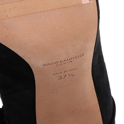 Saint Laurent Calfskin Suede Tanger Tassel Boot 37.5 Black 8 of 11