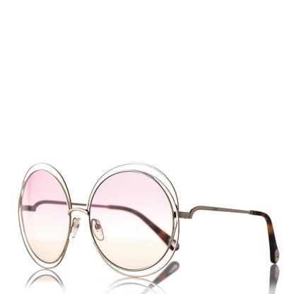 Chloe Oversized Round Carlina Oversized Round Sunglasses CE114S Gold 1 of 8