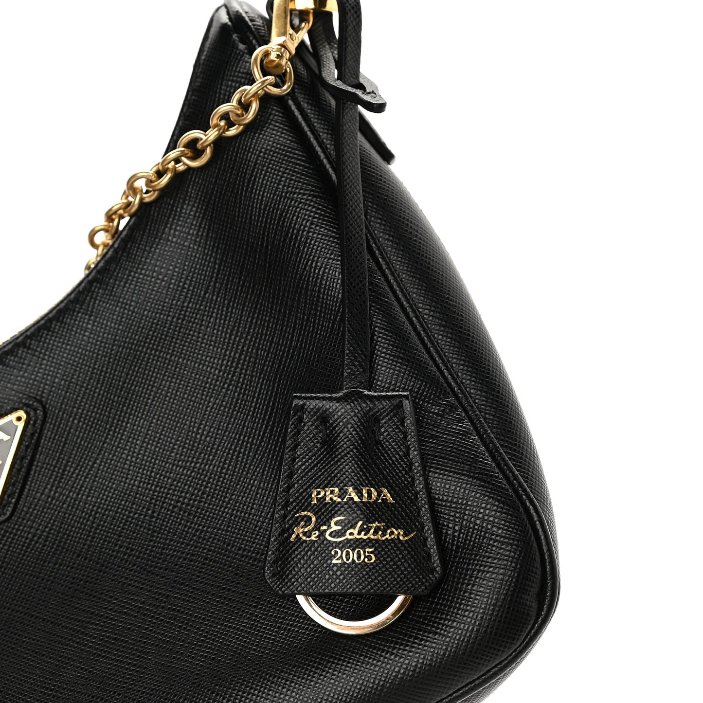 Saffiano Lux Re-Edition 2005 Shoulder Bag Black