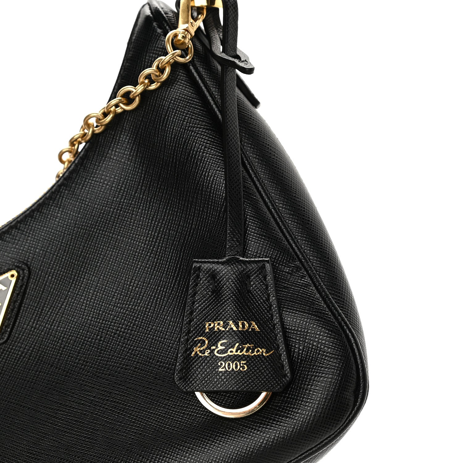 Prada Saffiano Lux Re-Edition 2005 Shoulder Bag Black 9 of 11