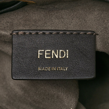 Fendi Vitello Liberty F is Fendi Bi-Color FF 1974 Embossed Mini Mon Tresor Bucket Bag Maya Black 6 of 11
