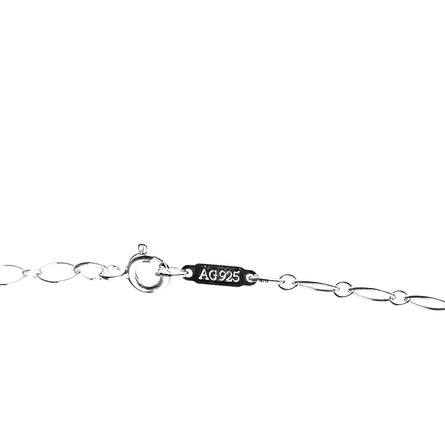 Tiffany Sterling Silver Oval Key Pendant Link Necklace 4 of 5