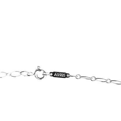 Tiffany Sterling Silver Oval Key Pendant Link Necklace 4 of 5