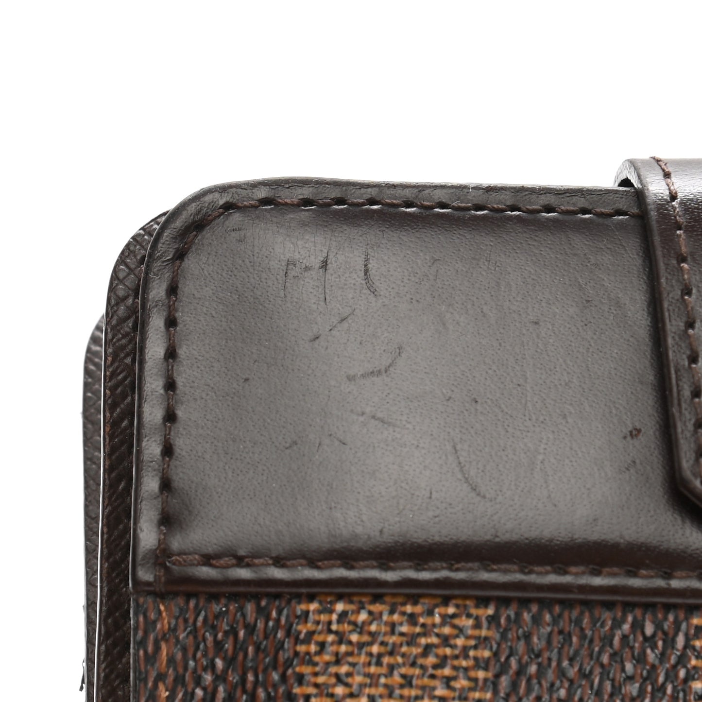 Damier Ebene Zippe Zipped Compact Wallet