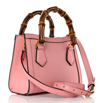 Gucci Wonka Grain Calfskin Mini Diana Tote Bag Wild Rose Fuxia Fluo 3 of 10