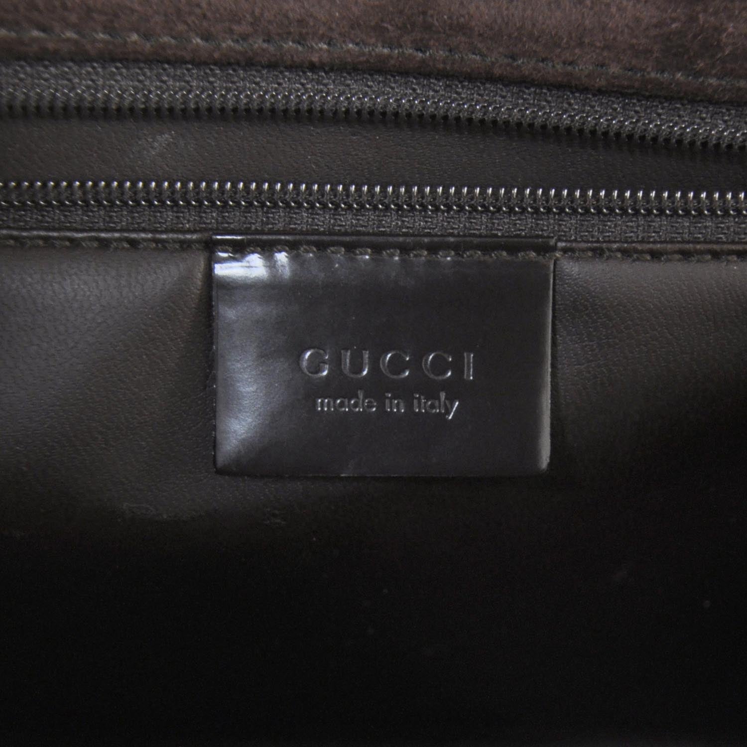 Gucci Leather G Shoulder Bag Dark Brown 8 of 9