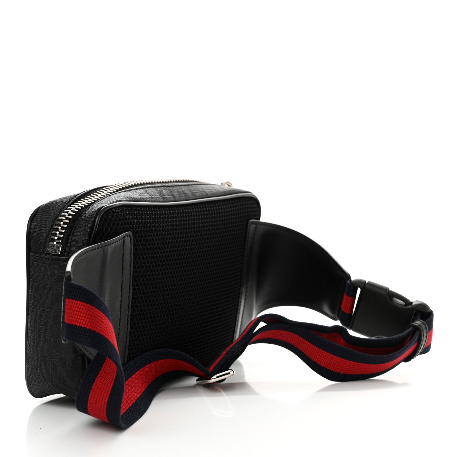 Gucci Soft GG Supreme Monogram Web Belt Bag Black Grey 3 of 15