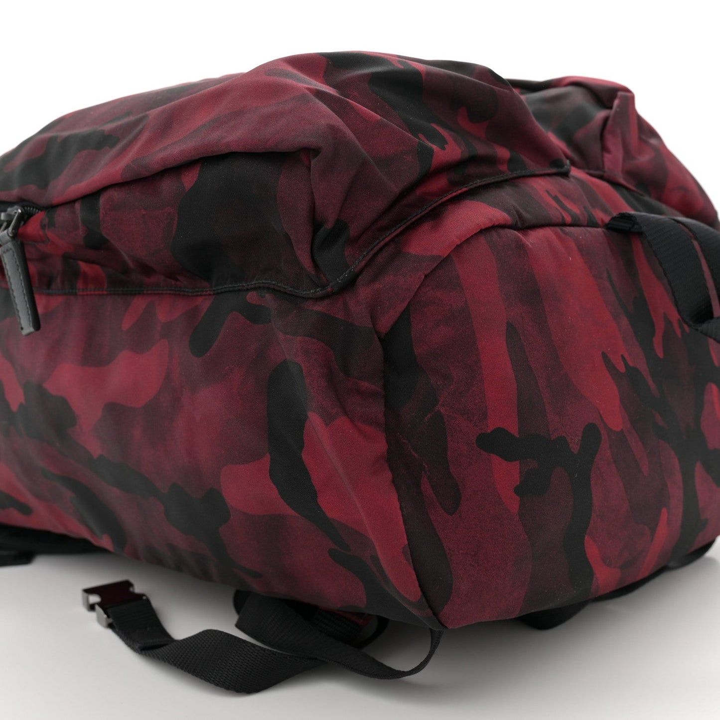 Tessuto Nylon Camouflage Print Drawstring Backpack Bordeaux