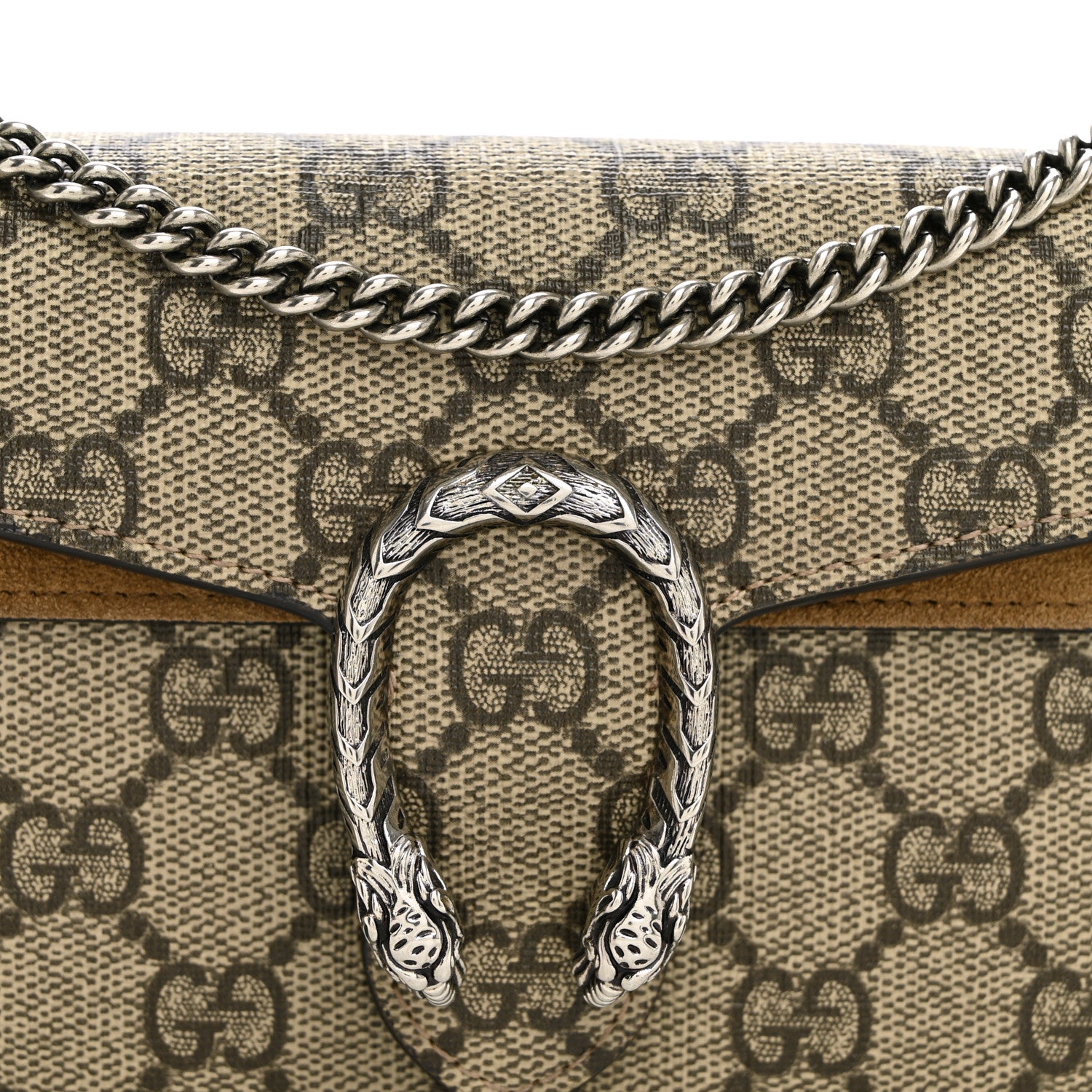 Gucci GG Supreme Monogram Super Mini Dionysus Shoulder Bag Taupe 7 of 10