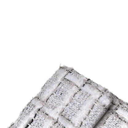Chanel Tweed Quilted Mini Rectangular Flap White Grey 12 of 13
