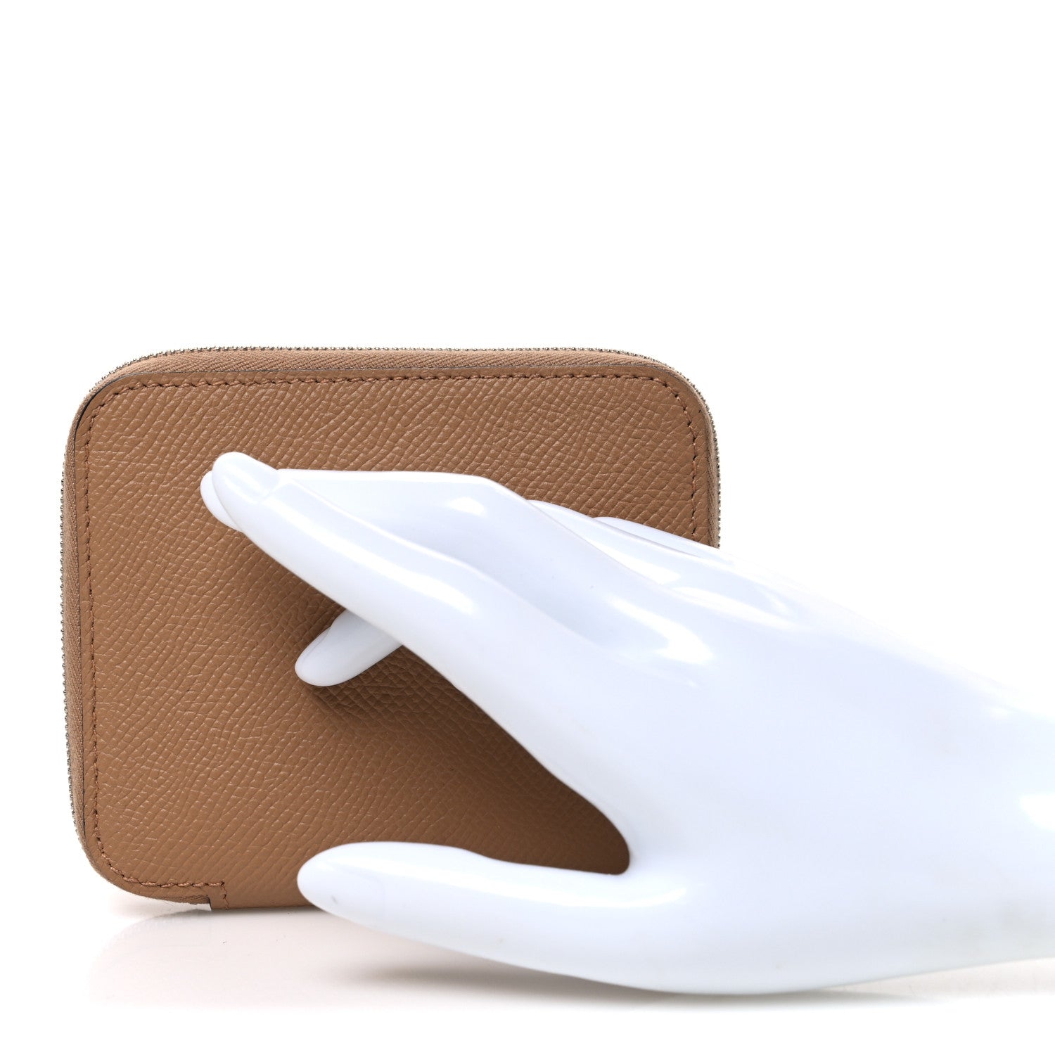 Hermes Epsom Silk'in Compact Wallet Chai 2 of 7