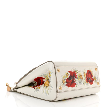 Dolce & Gabbana DOLCE & GABBANA Dauphine St.Giap Papaveri Print Medium Miss Sicily Satchel White Multicolor 4 of 11