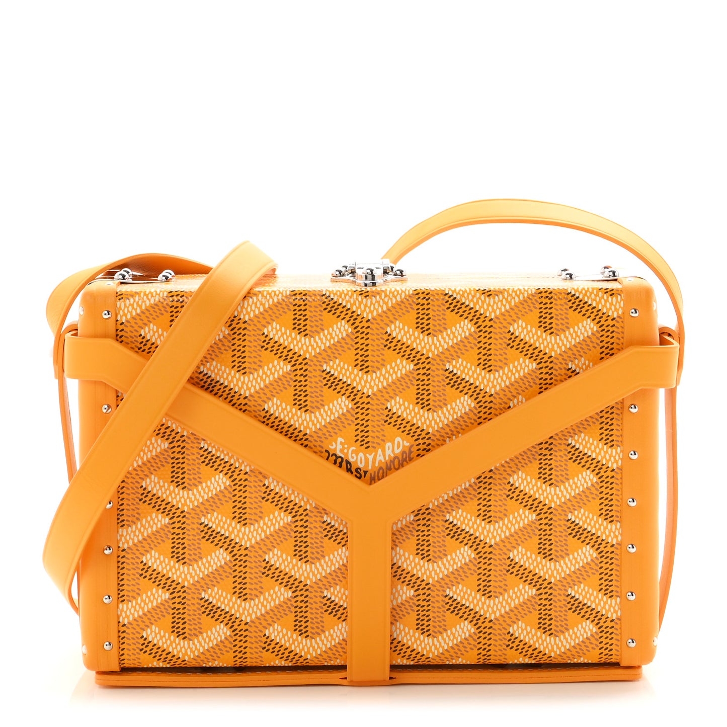 Goyardine Minaudiere Trunk Bag Yellow