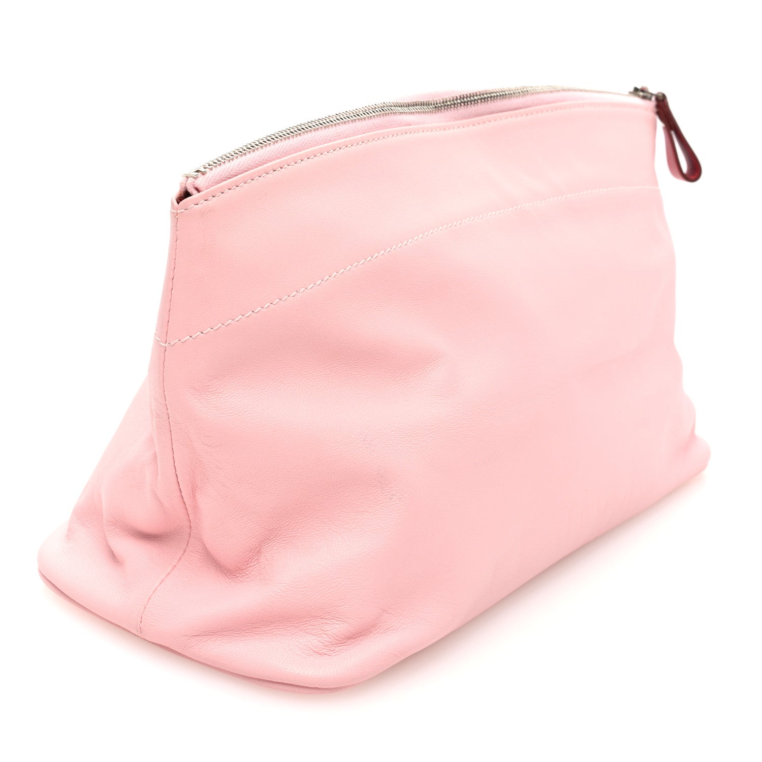 Hermes Lambskin Swift Tohubohu Pouch MM Rose Sakura Vermillion 3 of 7