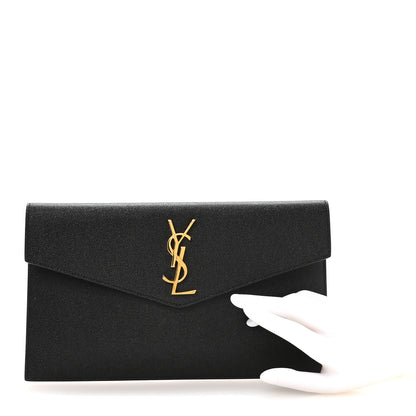 Saint Laurent Grain De Poudre Uptown Pouch Black 2 of 8