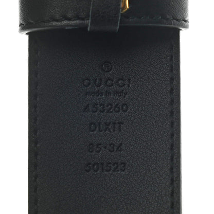 Gucci Moon Calfskin Pearl Double G 40mm Belt 85 34 Black Cream 3 of 3
