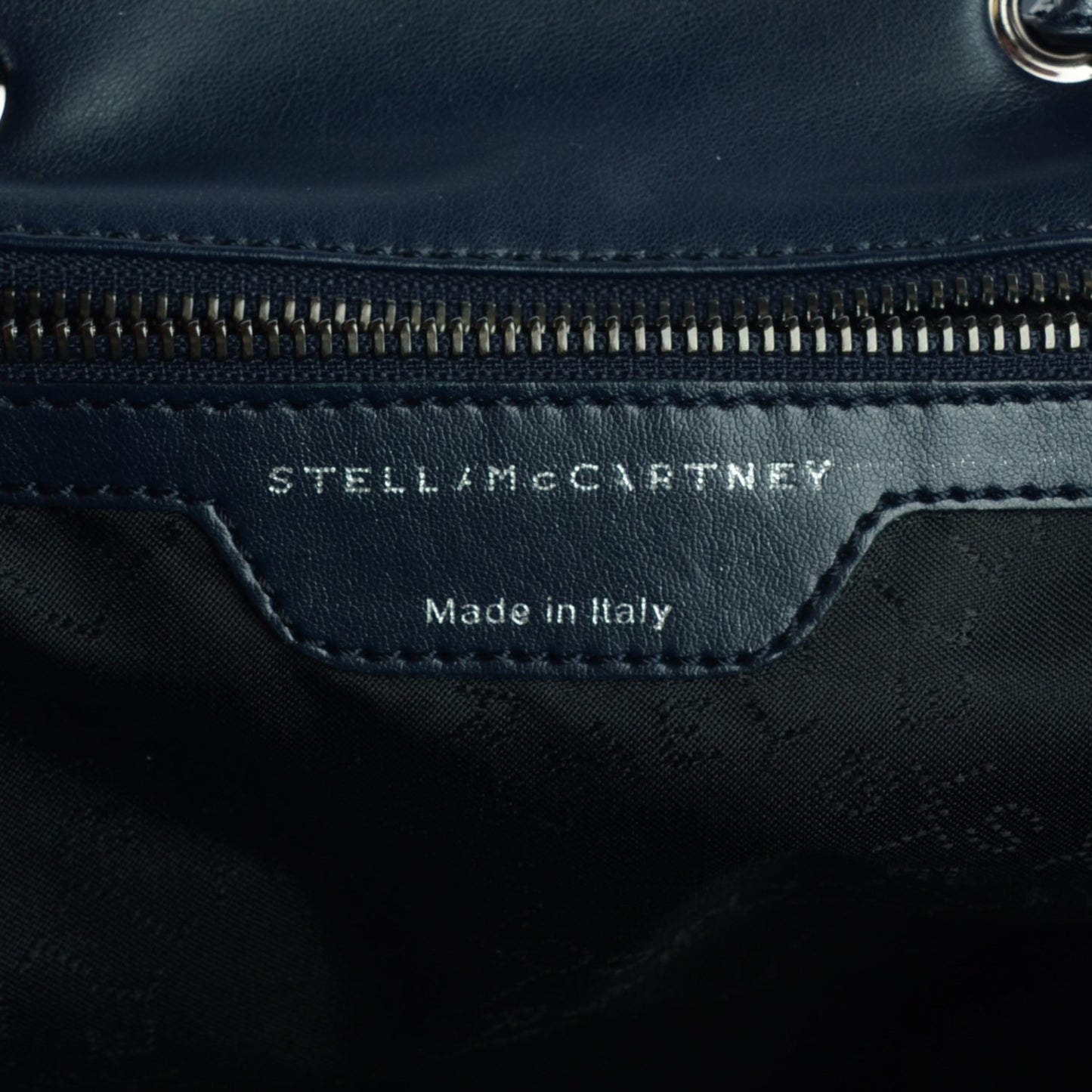 Denim Quilted Falabella Backpack Blue