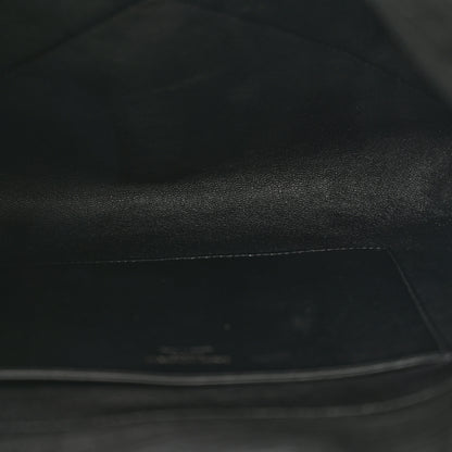 Saint Laurent Grained Lambskin Small Cassandre Envelope Pouch Black 5 of 8