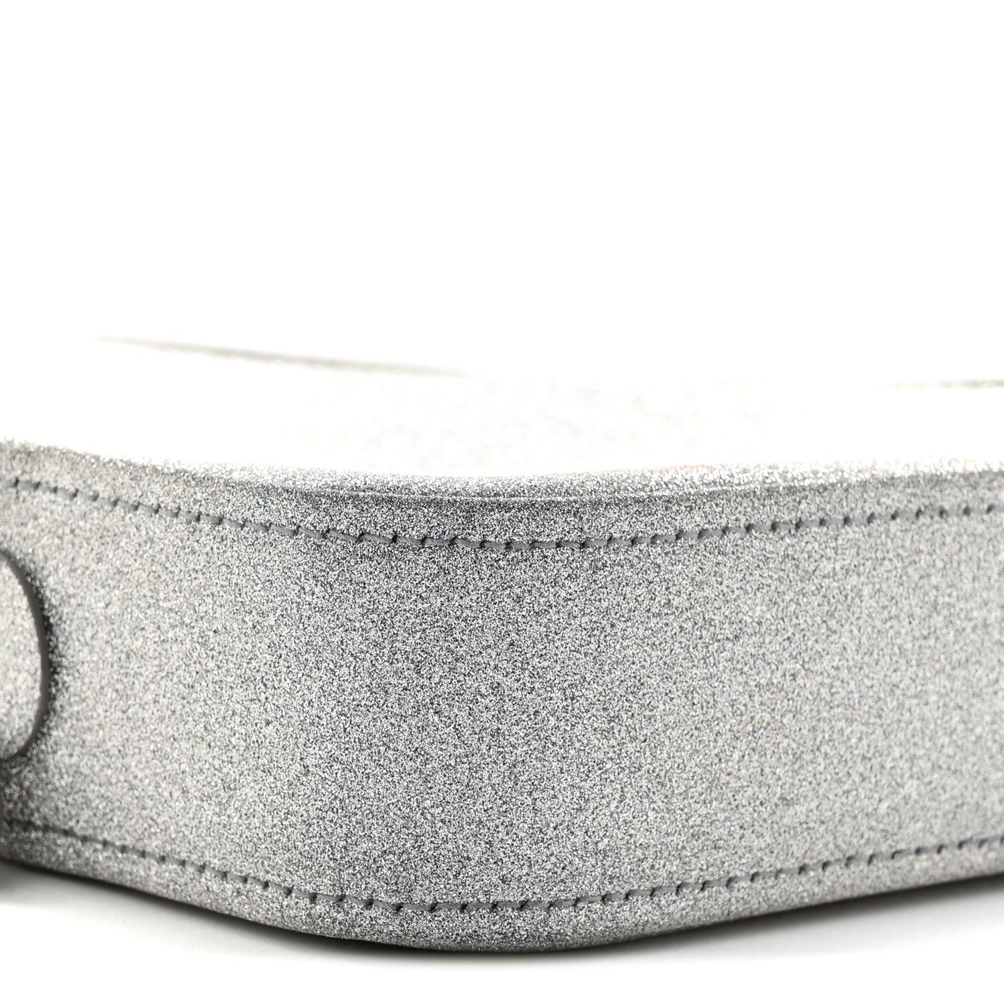 Glitter M Triangle Pouch Argent Black