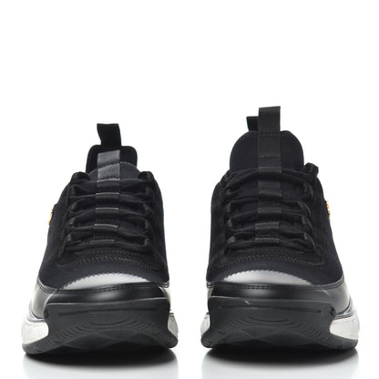 Chanel Velvet Calfskin Mixed Fibers CC Sneakers 38.5 Black 2 of 11