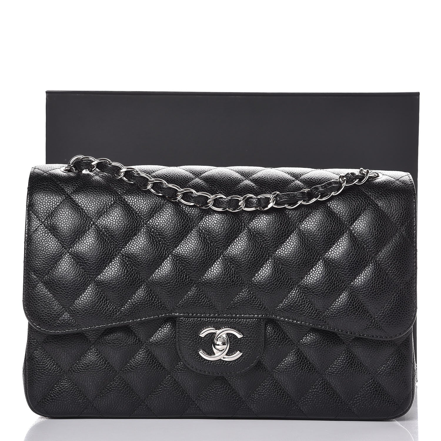 Chanel Caviar Quilted Jumbo Double Flap Black 8 of 8