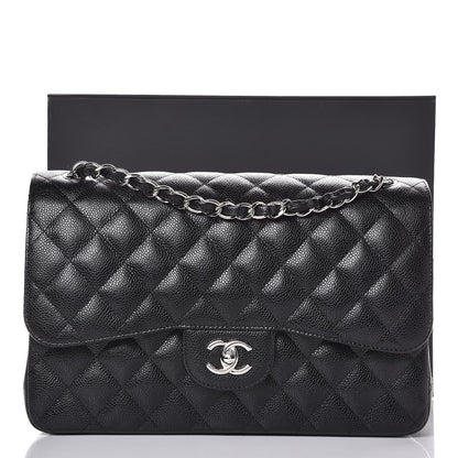 Chanel Caviar Quilted Jumbo Double Flap Black 8 of 8