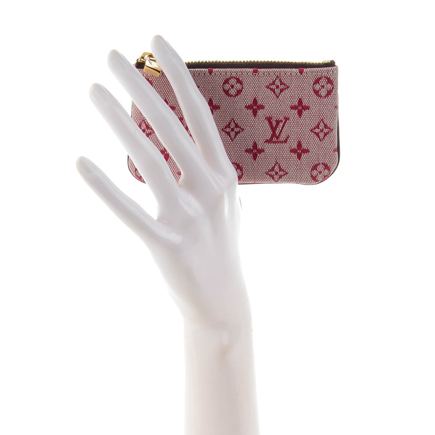 Mini Monogram Key Pouch Cherry