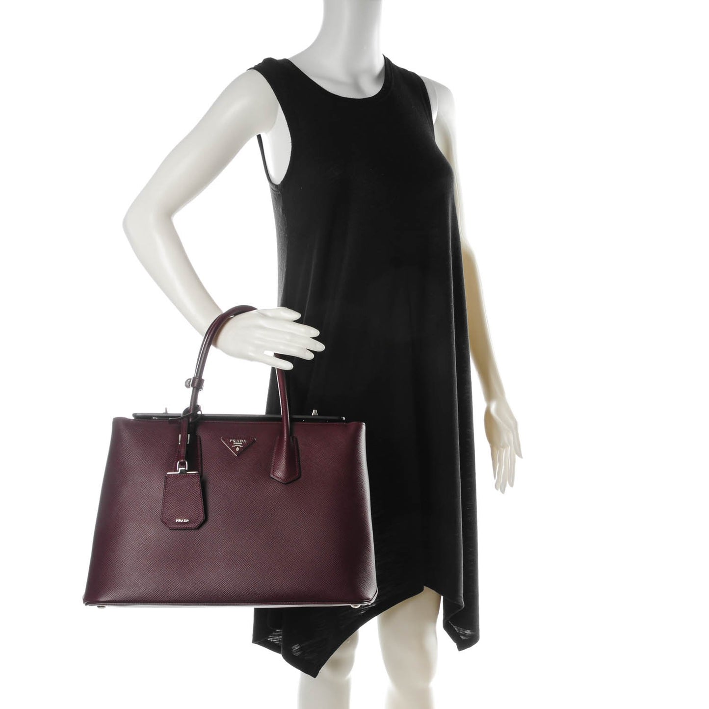 Saffiano Cuir Twin Tote Granato