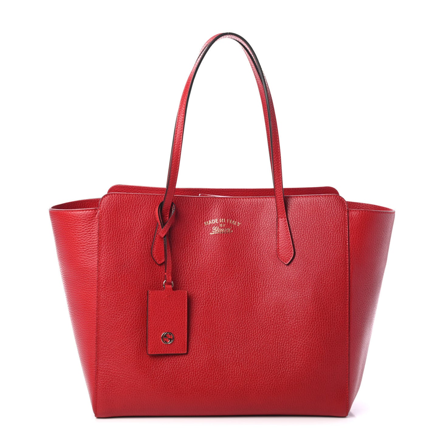 Dollar Calfskin Medium Swing Tote Red