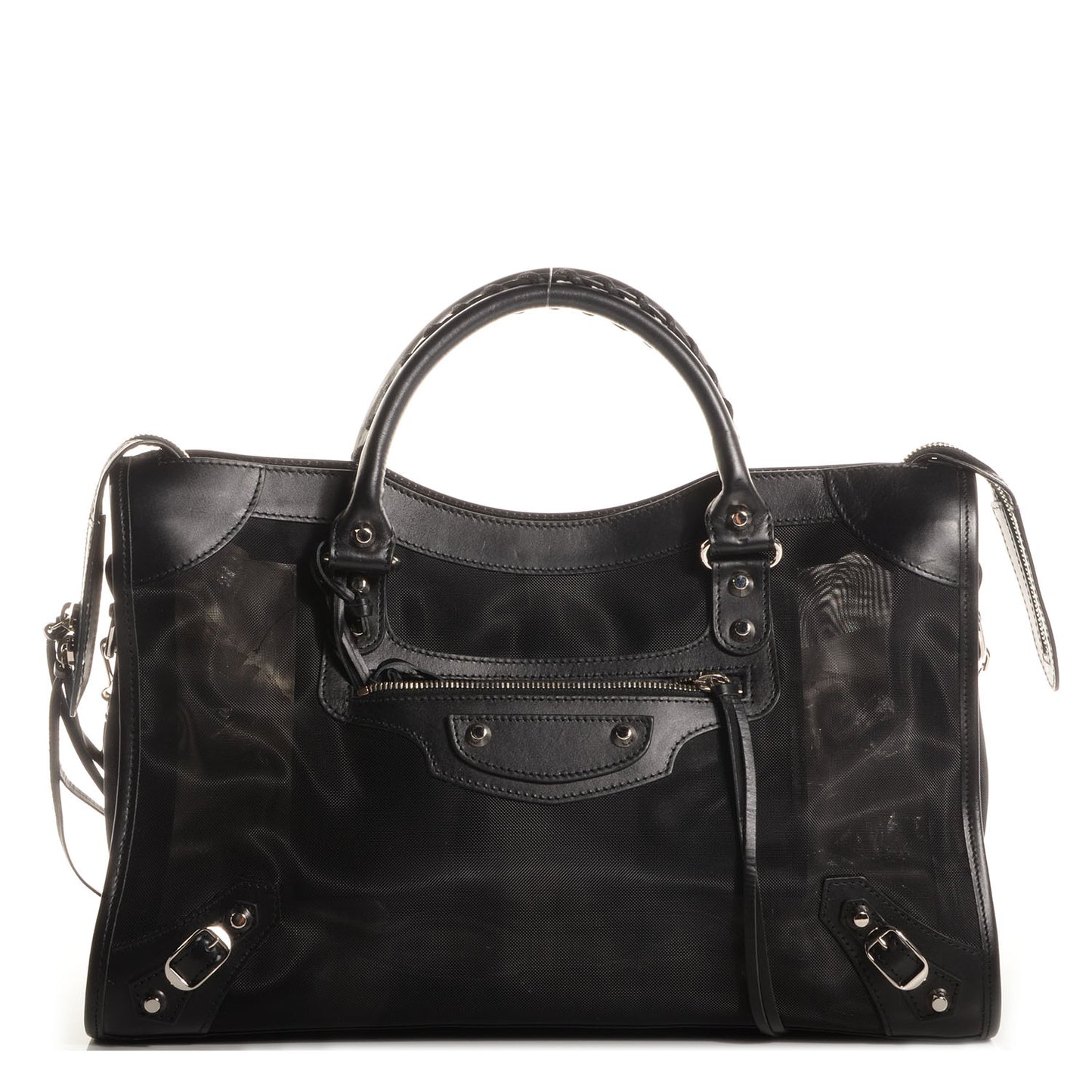 Calfskin Mesh City Black