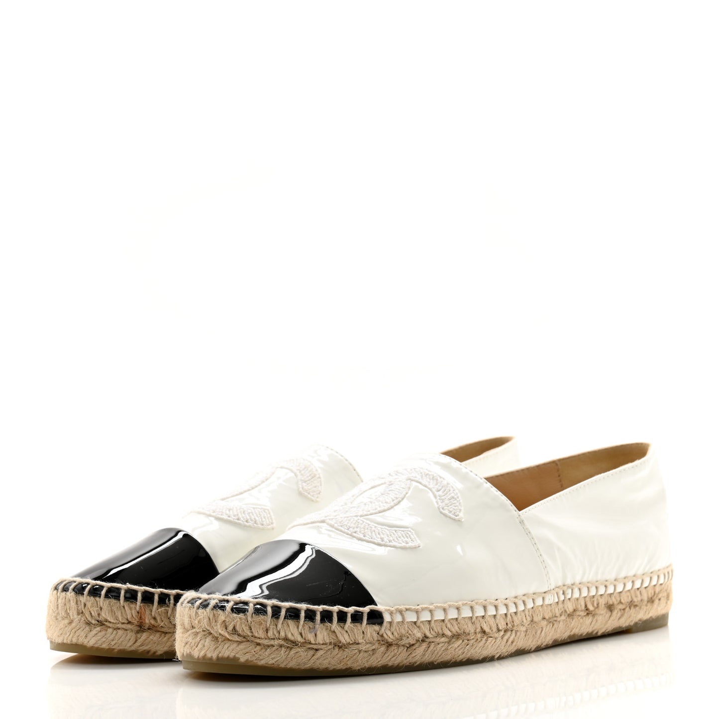 Patent CC Espadrilles 40 White Black