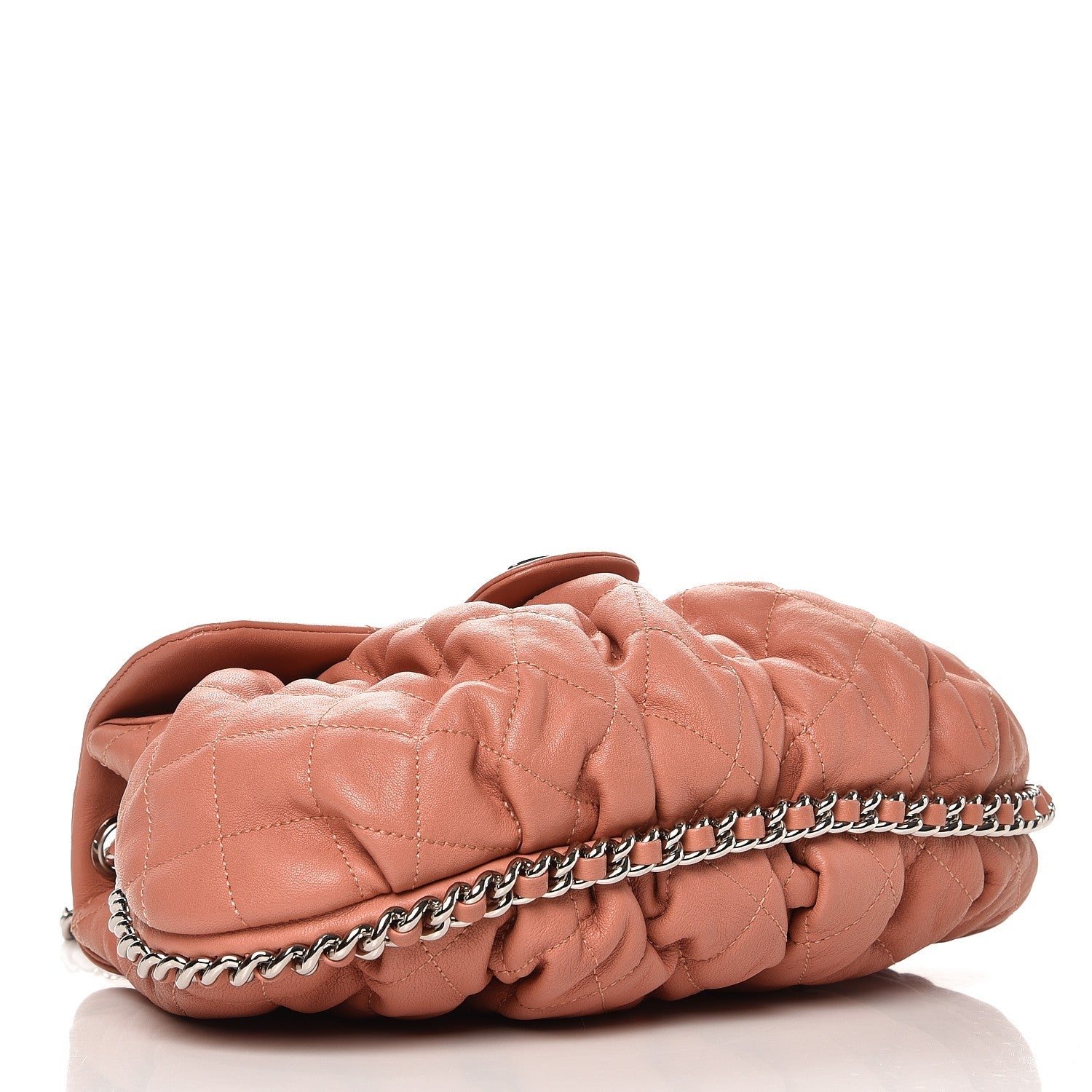 Chanel Crumpled Lambskin Quilted Medium Chain Around Flap Pink 4 of 8