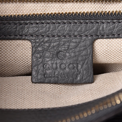 Gucci Pebbled Calfskin Small Bella Top Handle Bag Gray 7 of 13