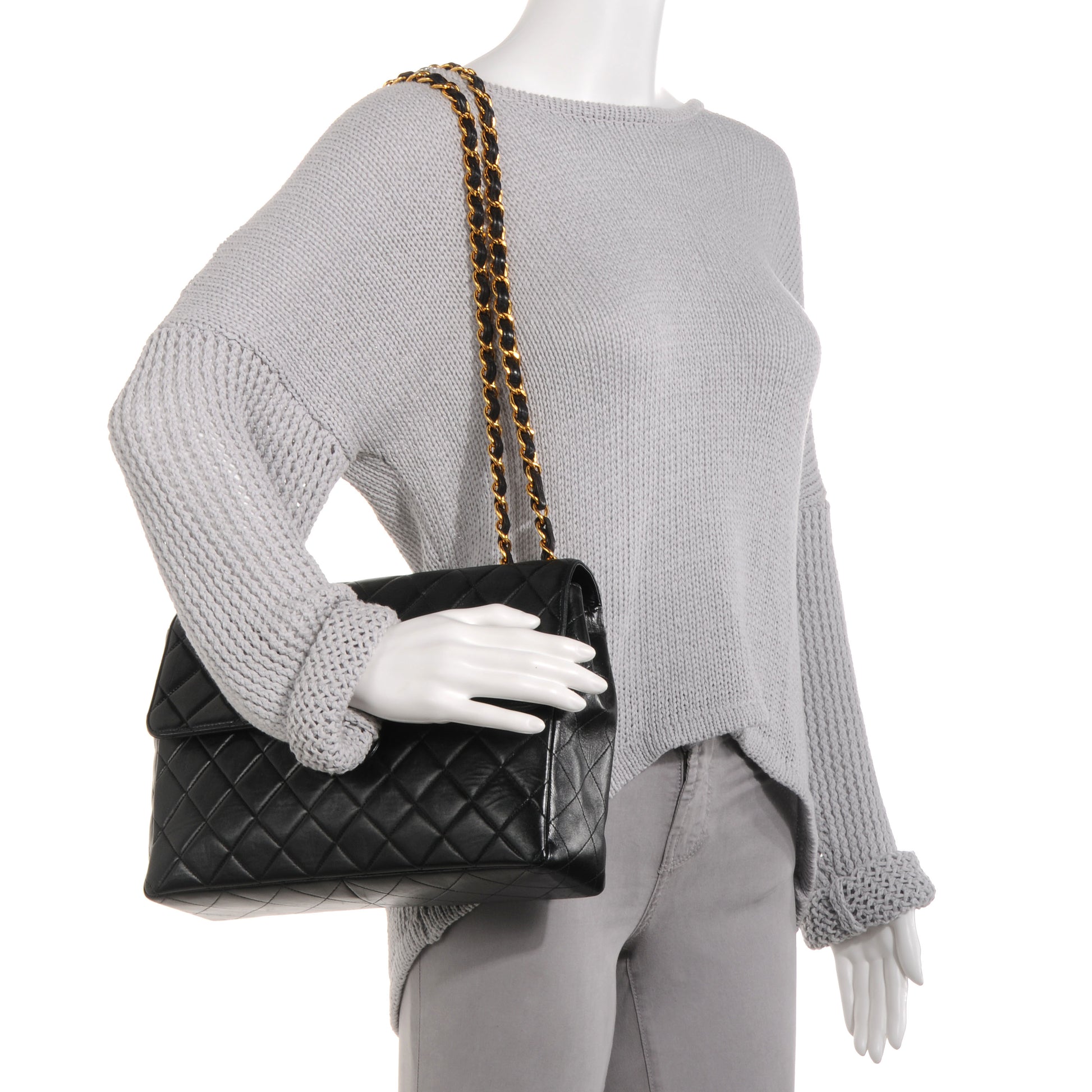 Chanel Lambskin Jumbo Single Flap Black 2 of 8