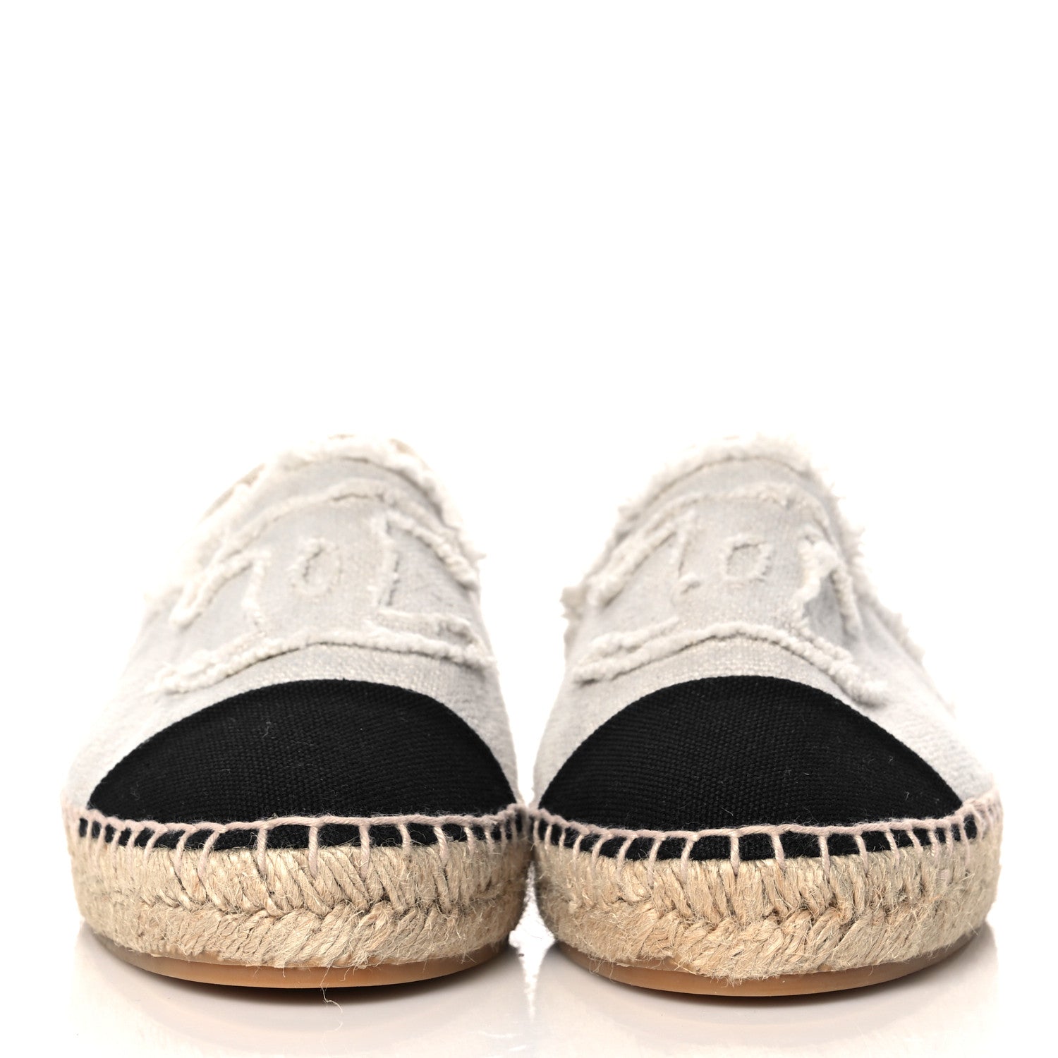 Chanel Canvas CC Espadrilles 37 Beige Clair Black 2 of 7