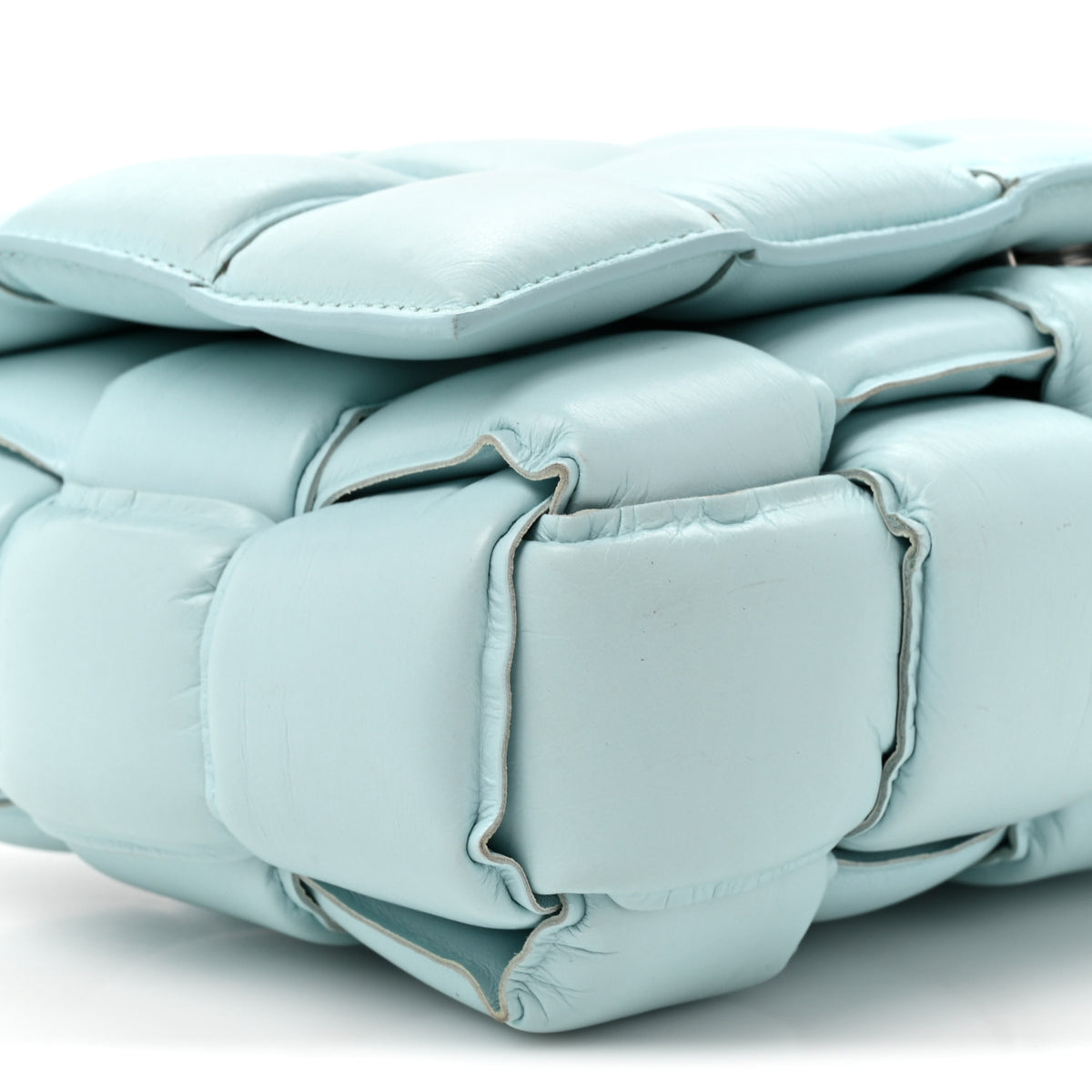 Bottega Veneta Paper Calfskin Maxi Intrecciato Padded Cassette Crossbody Bag Spearmint 10 of 12