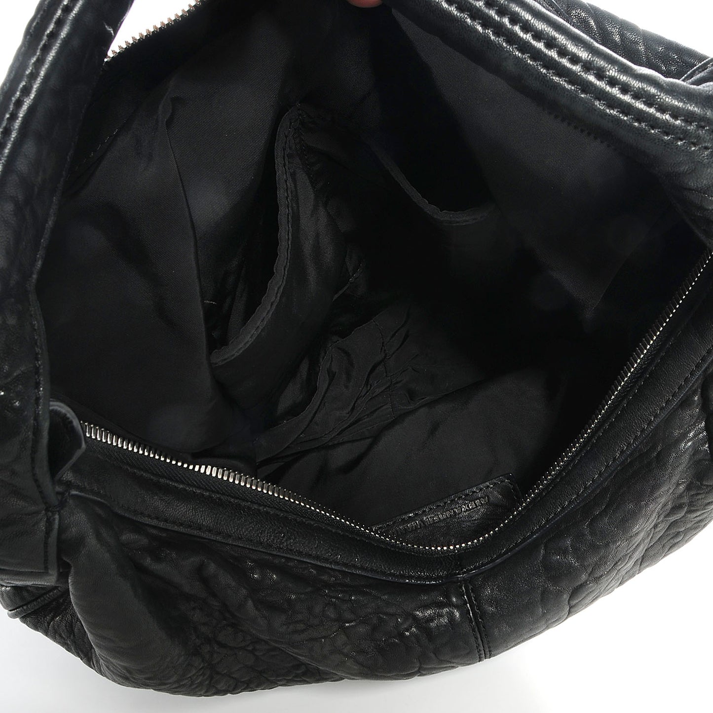 Pebbled Lambskin Morgan Hobo Black w Silver Hardware
