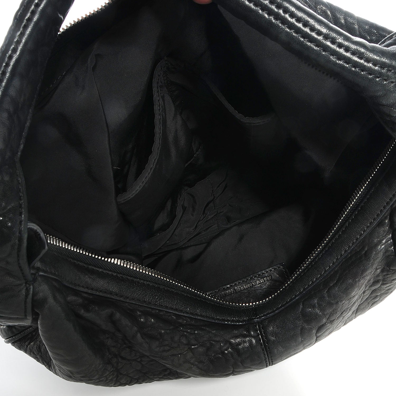 Alexander Wang Pebbled Lambskin Morgan Hobo Black w Silver Hardware 5 of 6