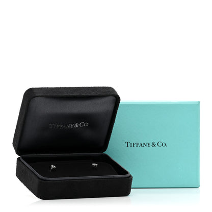 Tiffany Platinum Diamond .30ctw Solitaire Earrings 5 of 5
