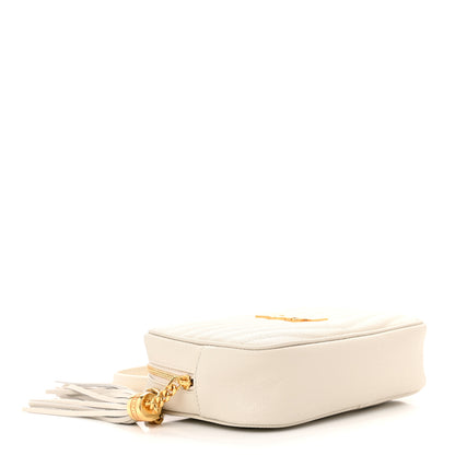 Saint Laurent Grain De Poudre Matelasse Monogram Mini Lou Camera Bag Crema Soft 4 of 11