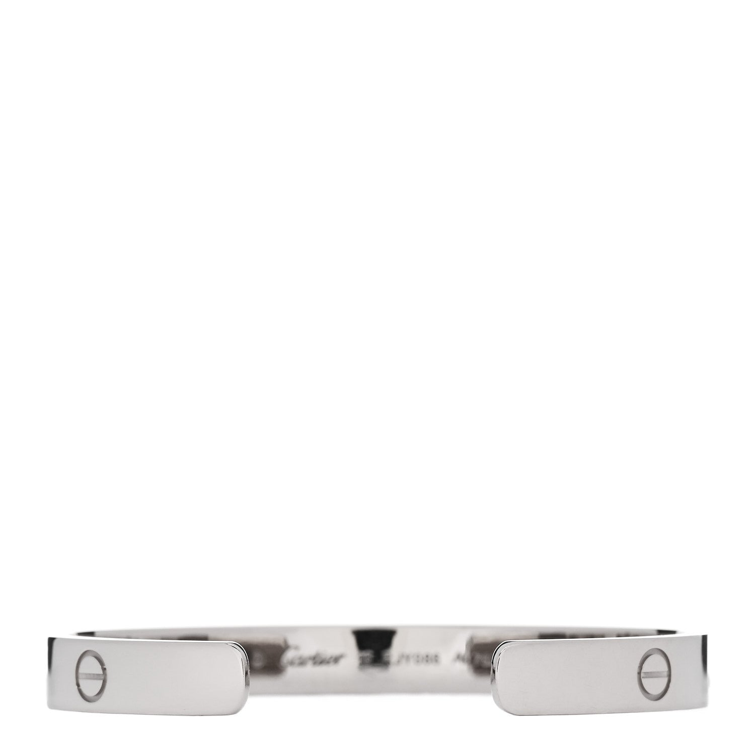 Cartier 18K White Gold LOVE Cuff Bracelet 16 2 of 4