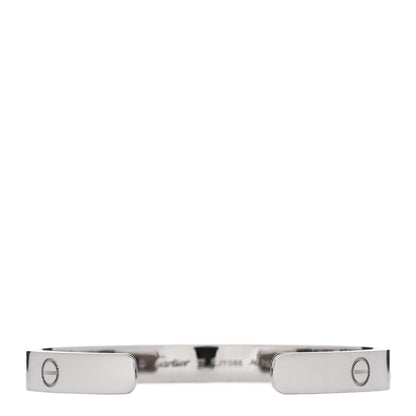 Cartier 18K White Gold LOVE Cuff Bracelet 16 2 of 4