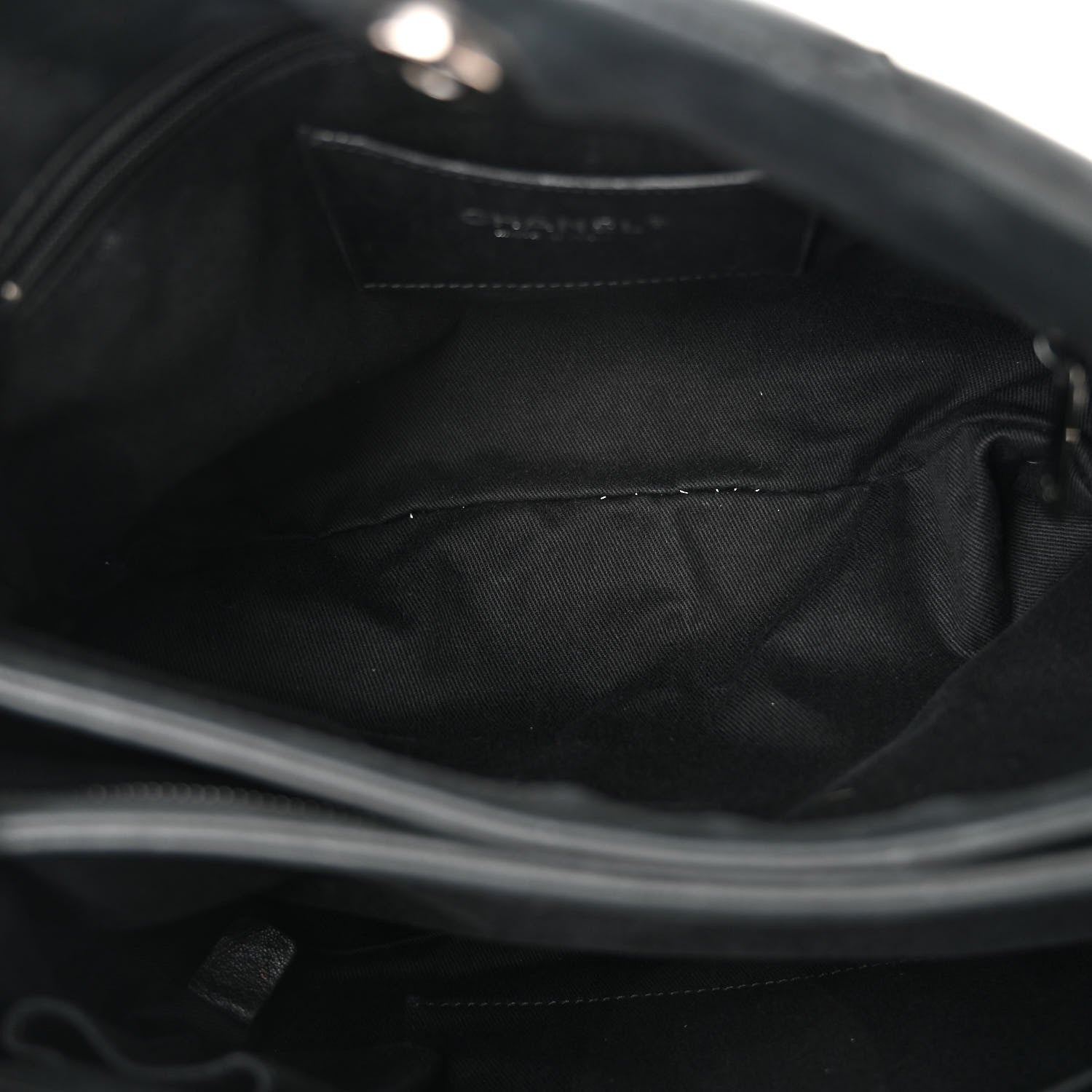 Chanel Iridescent Calfskin Large Just Mademoiselle Bowling Bag Black 5 of 13