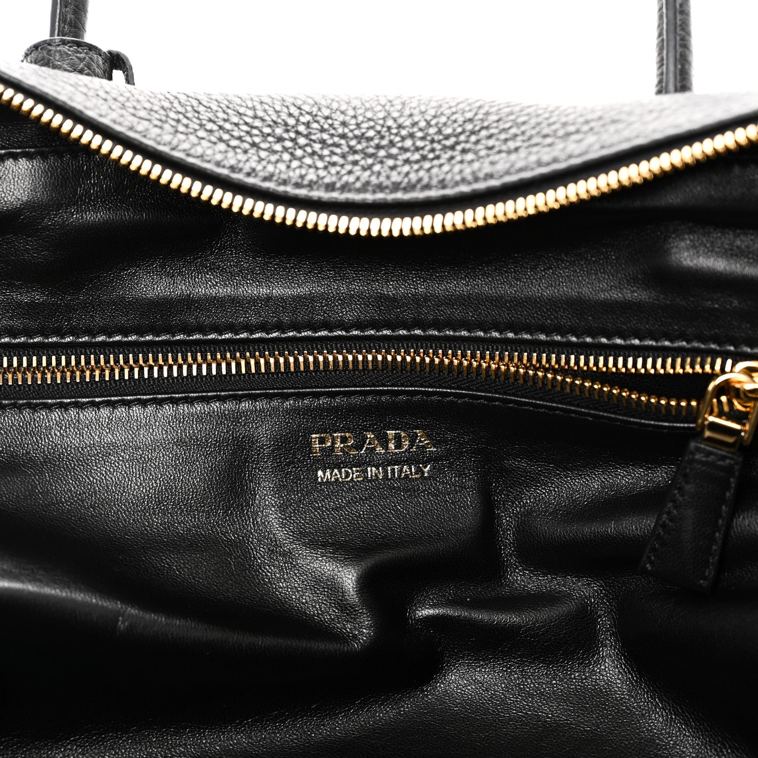 Prada Vitello Daino Soft Large Top Handle Bag Black 6 of 9