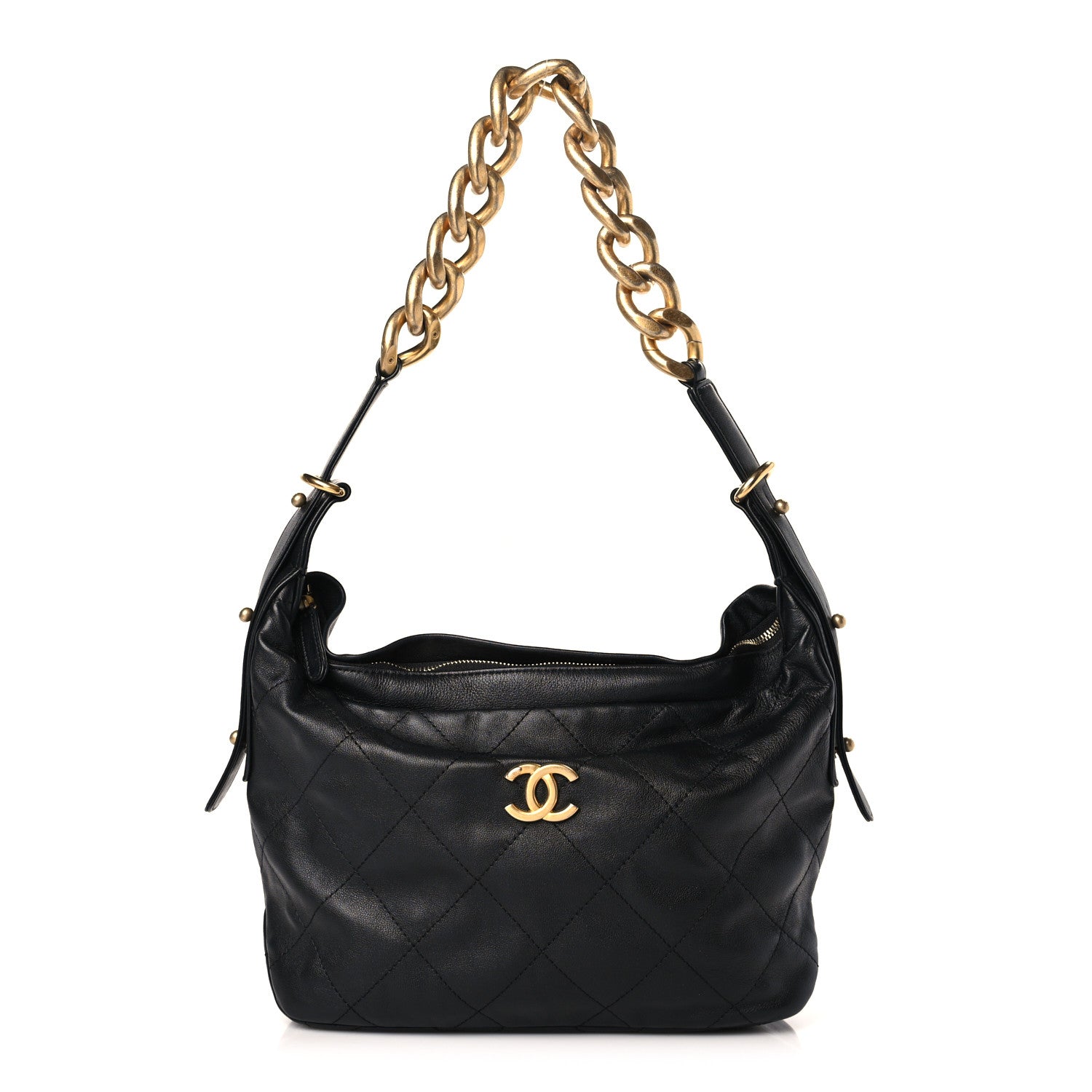 Chanel Calfskin Quilted Daily Hobo Black 1 of 9
