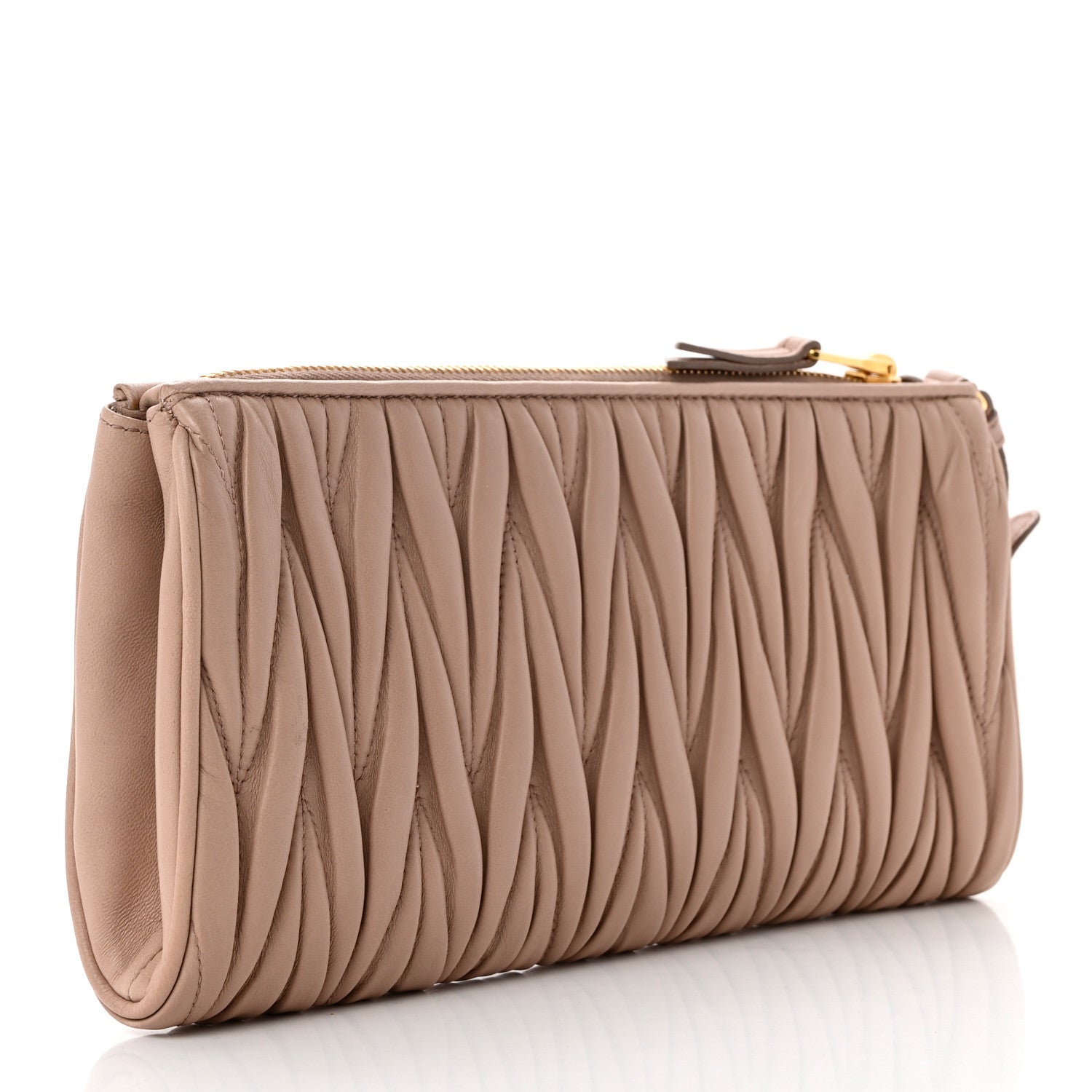 Miu Miu Nappa Matelasse Wristlet Cammeo 3 of 6