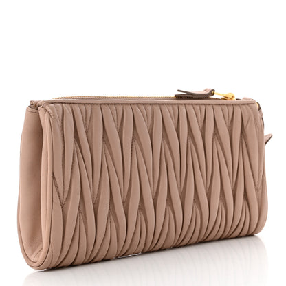 Miu Miu Nappa Matelasse Wristlet Cammeo 3 of 6