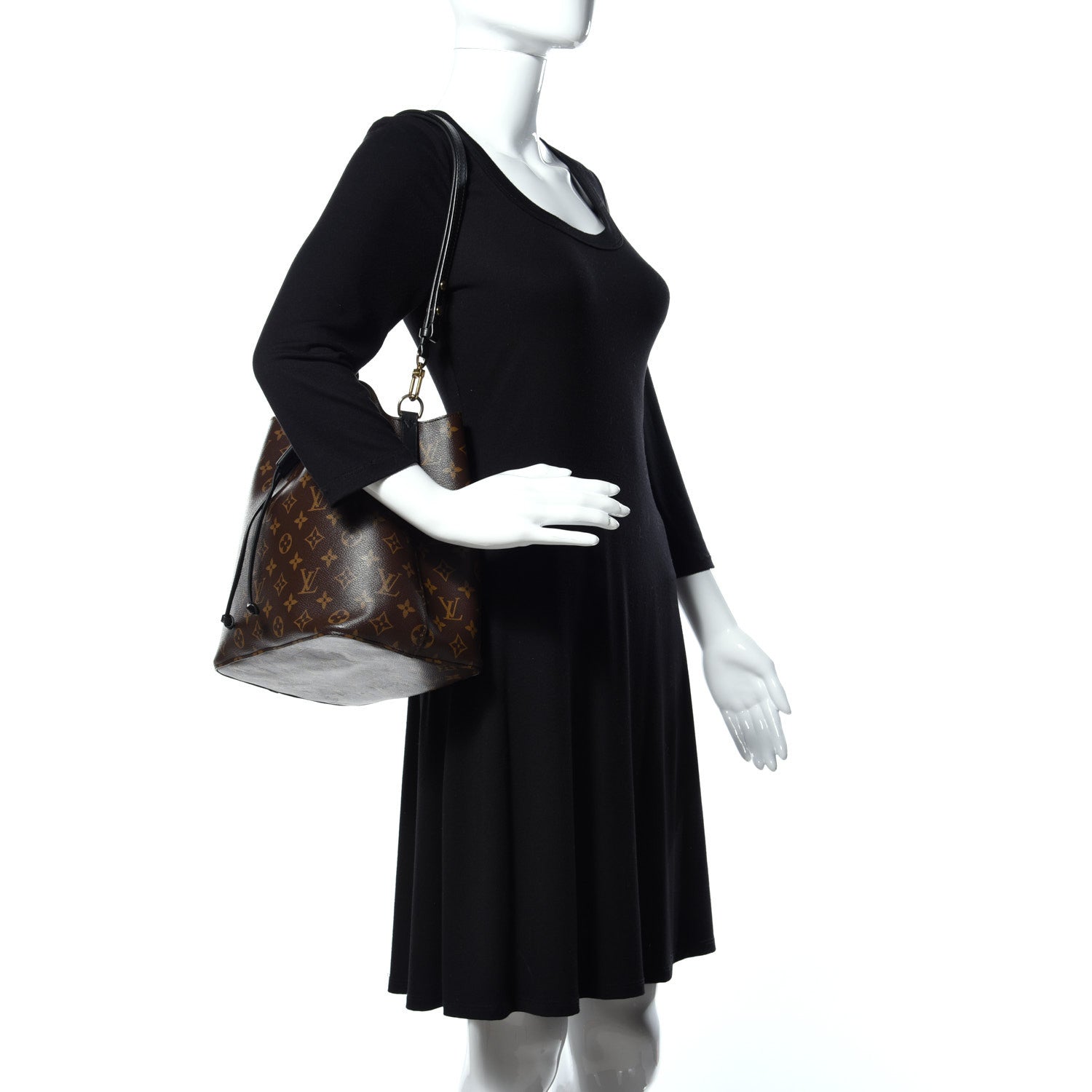 Louis Vuitton Monogram Neonoe MM Black 2 of 10