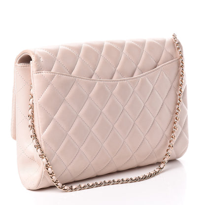 Chanel Lambskin Quilted Clutch With Chain Flap Beige Clair 3 of 11
