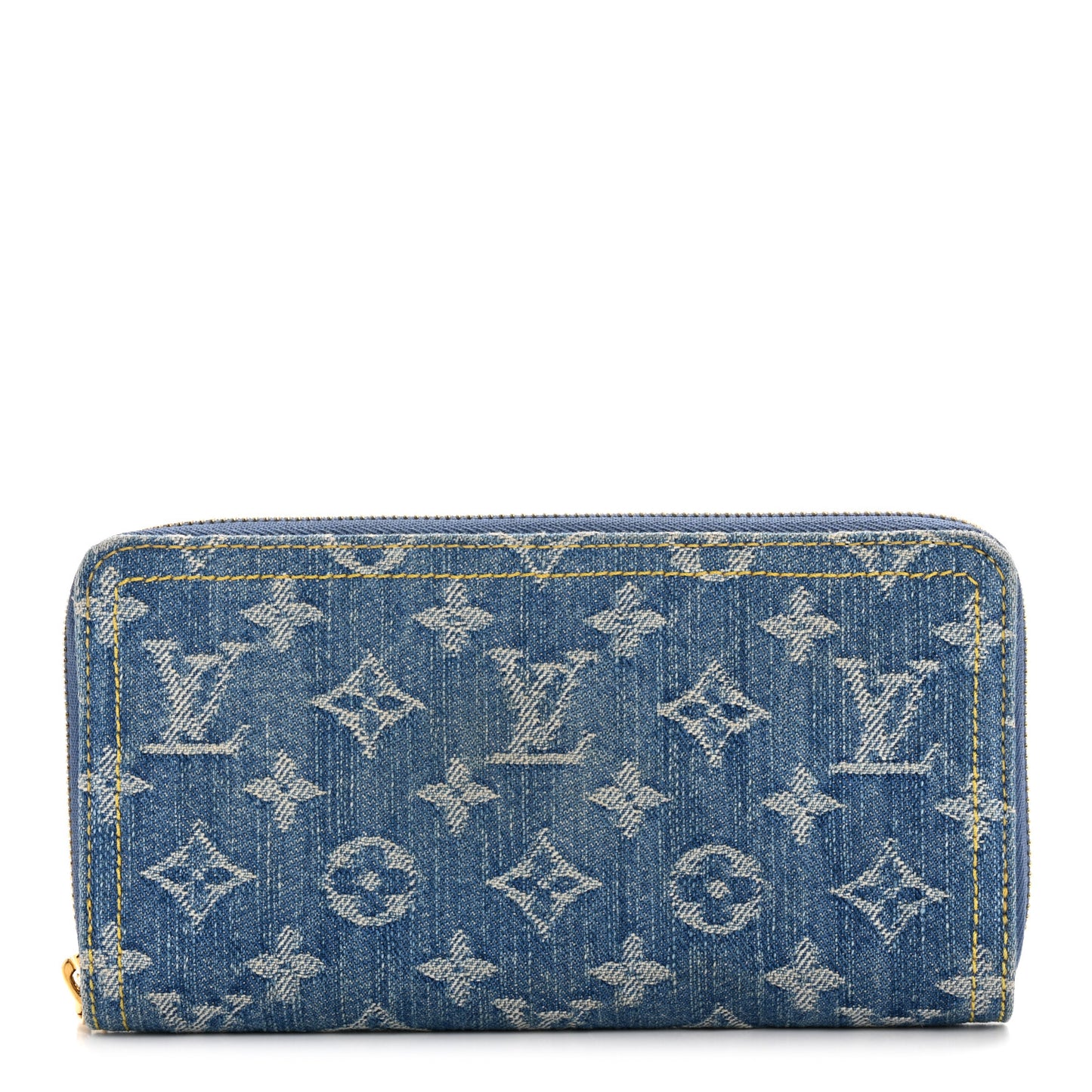 Monogram Denim Zippy Wallet Blue
